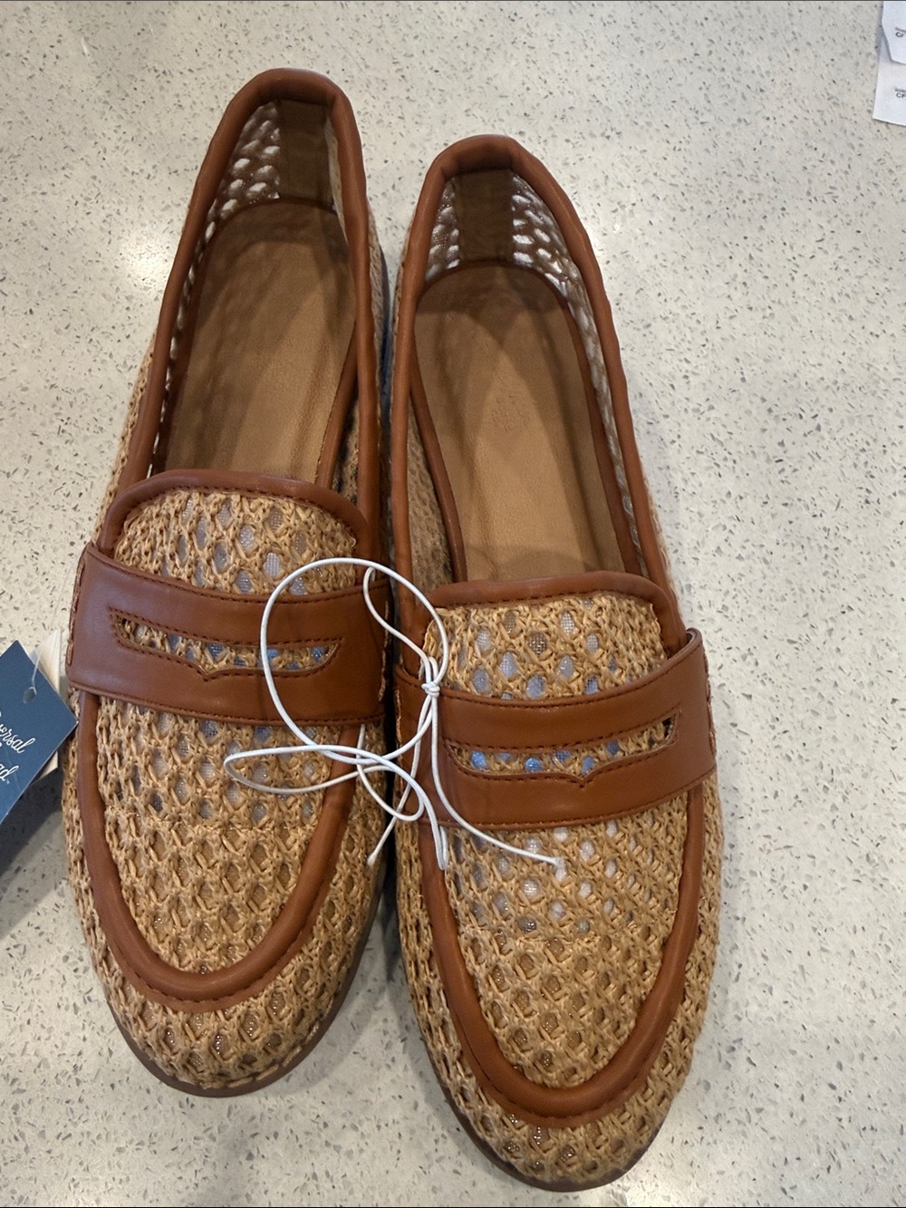 wild fable Tan Woven Penny Loafers